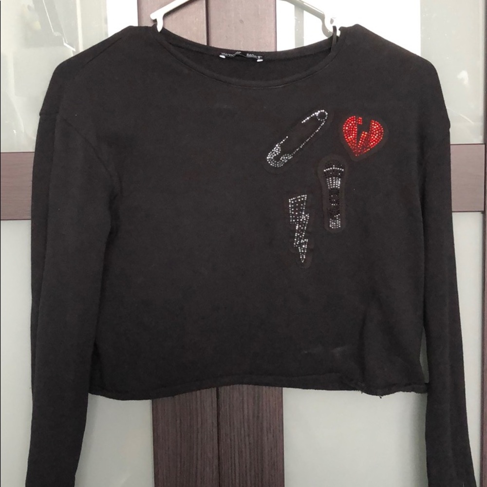 Zara cropped sweatshirt